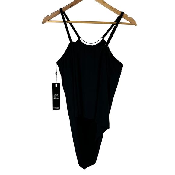 Magicsuit Halo Effect Angelika Tankini Set Black Women's Size 12 New With Tags - Picture 2 of 8